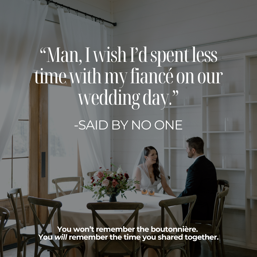 You Don't Have to Wait Until 5pm to See Each Other on Your Wedding Day