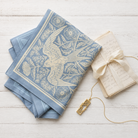 Something blue handkerchief — barn swallow design by Kate O'Hara, hand screen-printed on lightweight cotton.