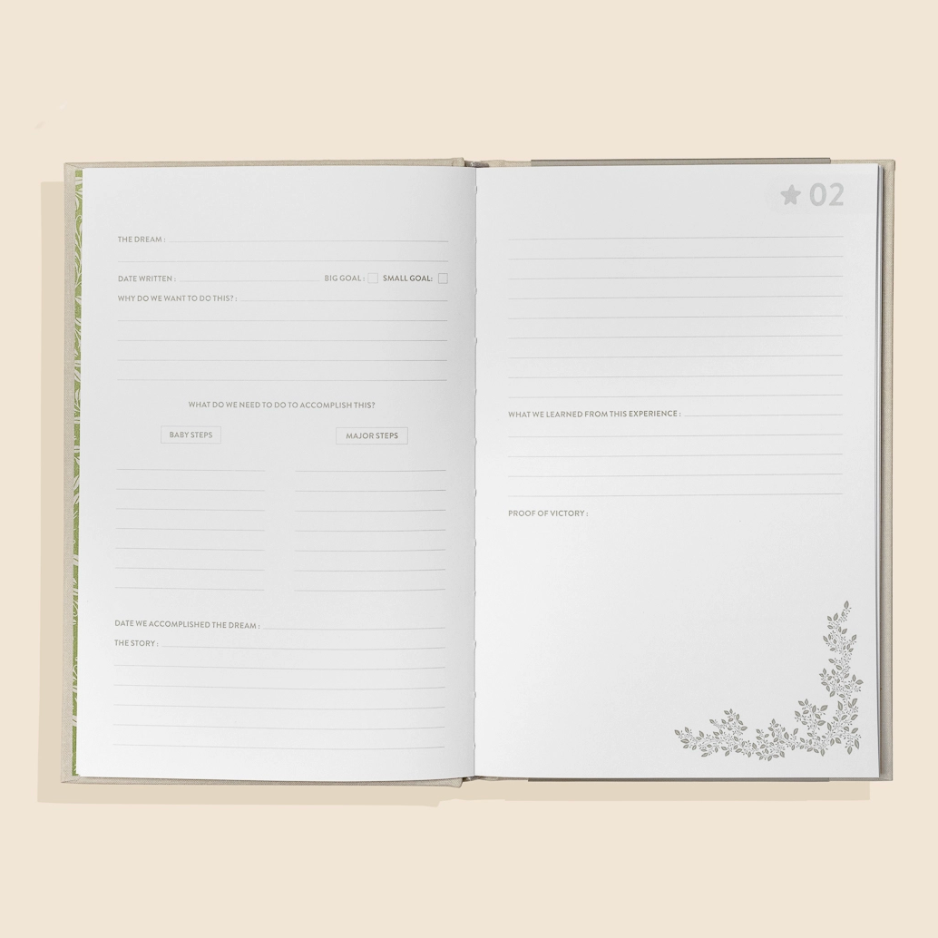 Page 2 of couple's journal