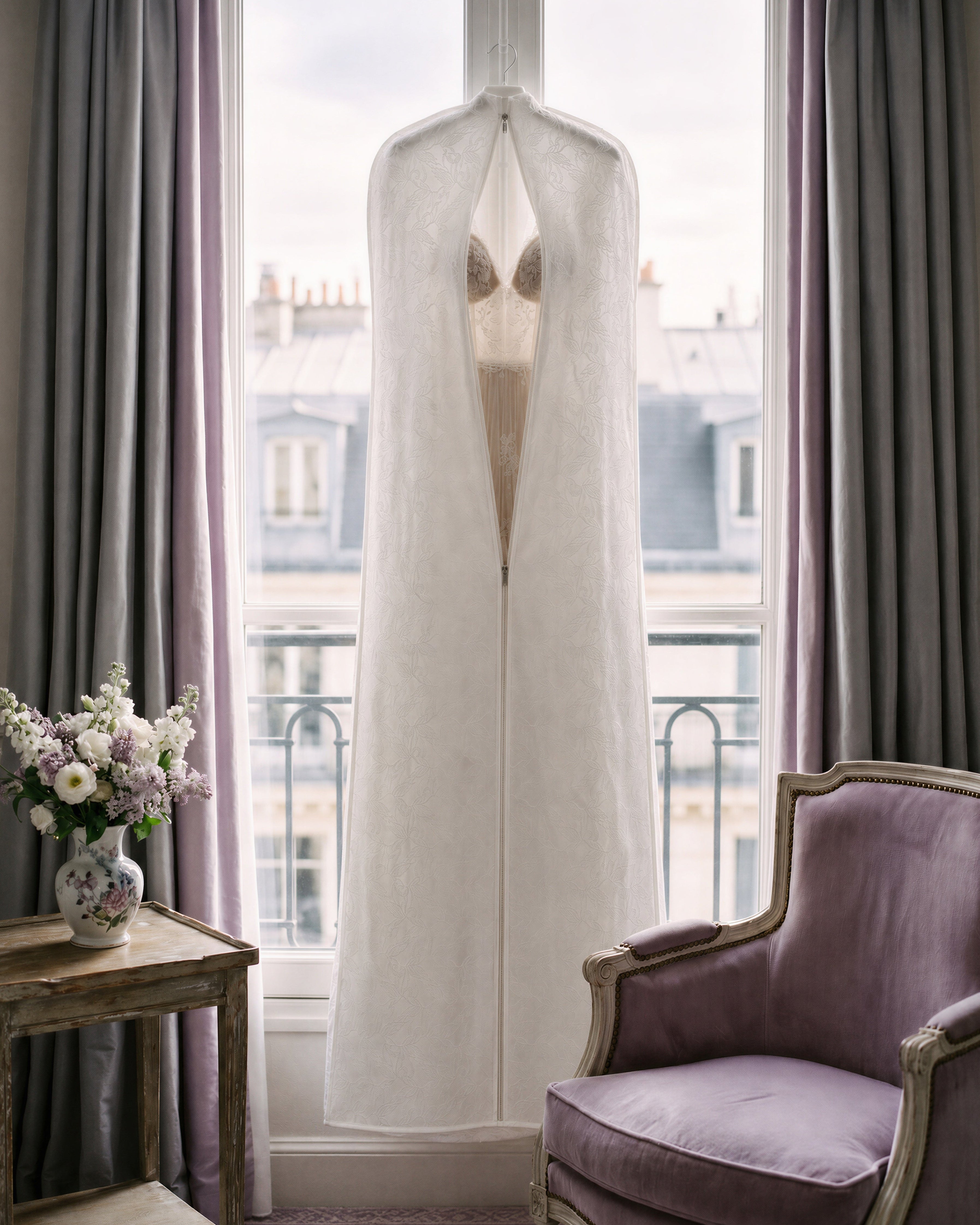 The Mariée Heirloom Lace Bridal Garment Bag